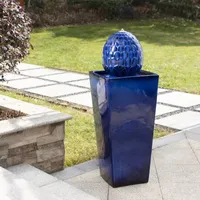 Glitzhome 5.75H Polyresin Sphere Outdoor Fountains
