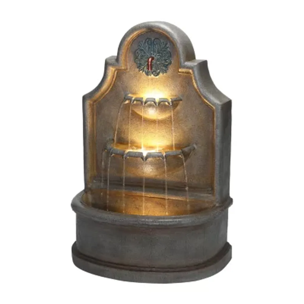 Glitzhome """37.25""""H 3-Tier Polyresin""" Outdoor fountain