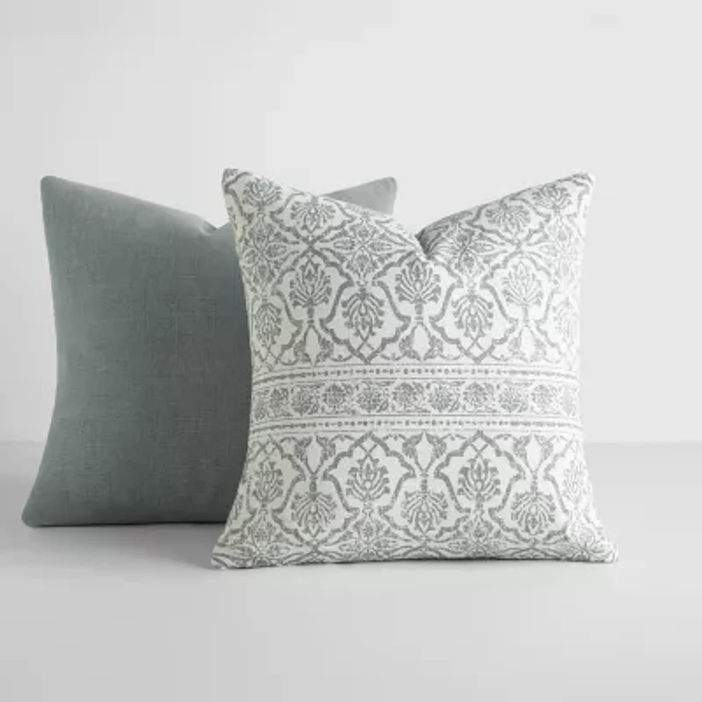 Casual Comfort Antique Floral 2pk 2-pc. Square Throw Pillow