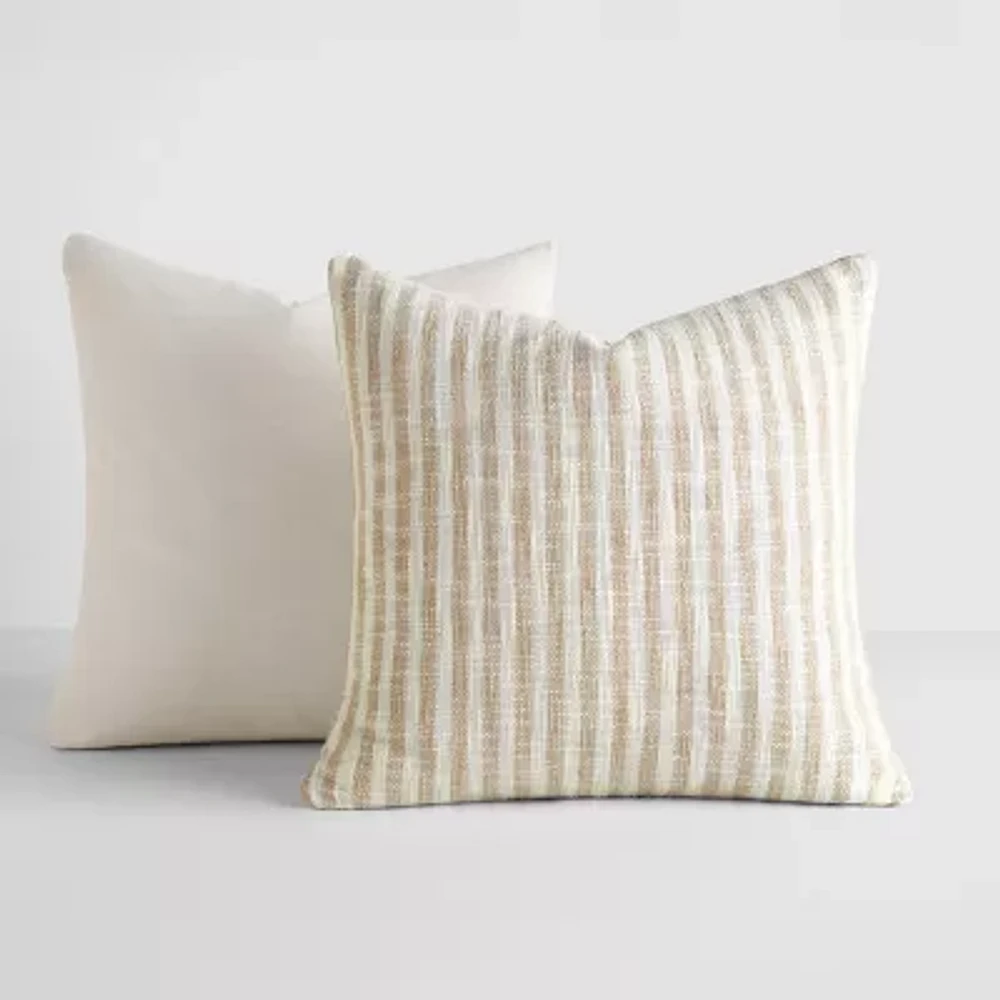 Casual Comfort Bengal Stripe Yarn Dyed 2pk 2-pc. Square Throw Pillow