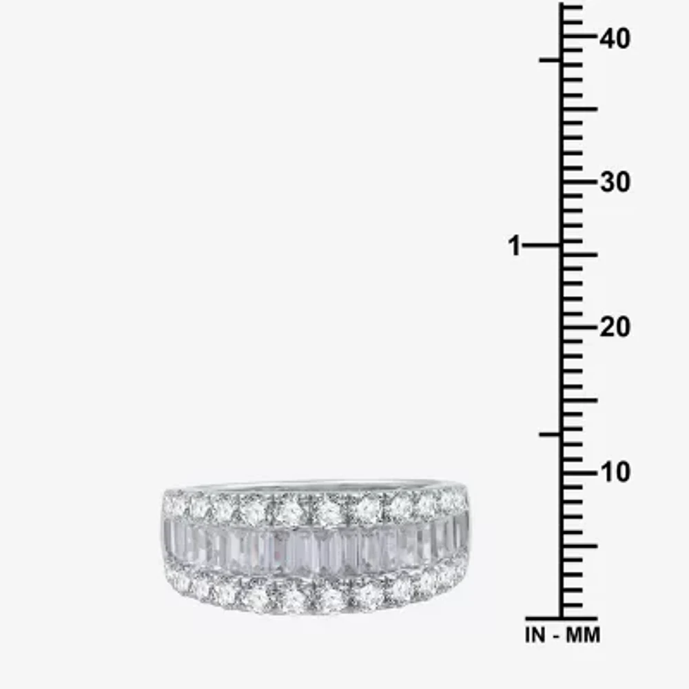 (H-I / I1) Womens 2 CT. T.W. Lab Grown White Diamond 10K Gold Anniversary Wedding Band