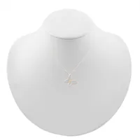 Womens 1/ CT. T.W. Natural White Diamond 10K Gold Butterfly 18 Inch Pendant Necklace