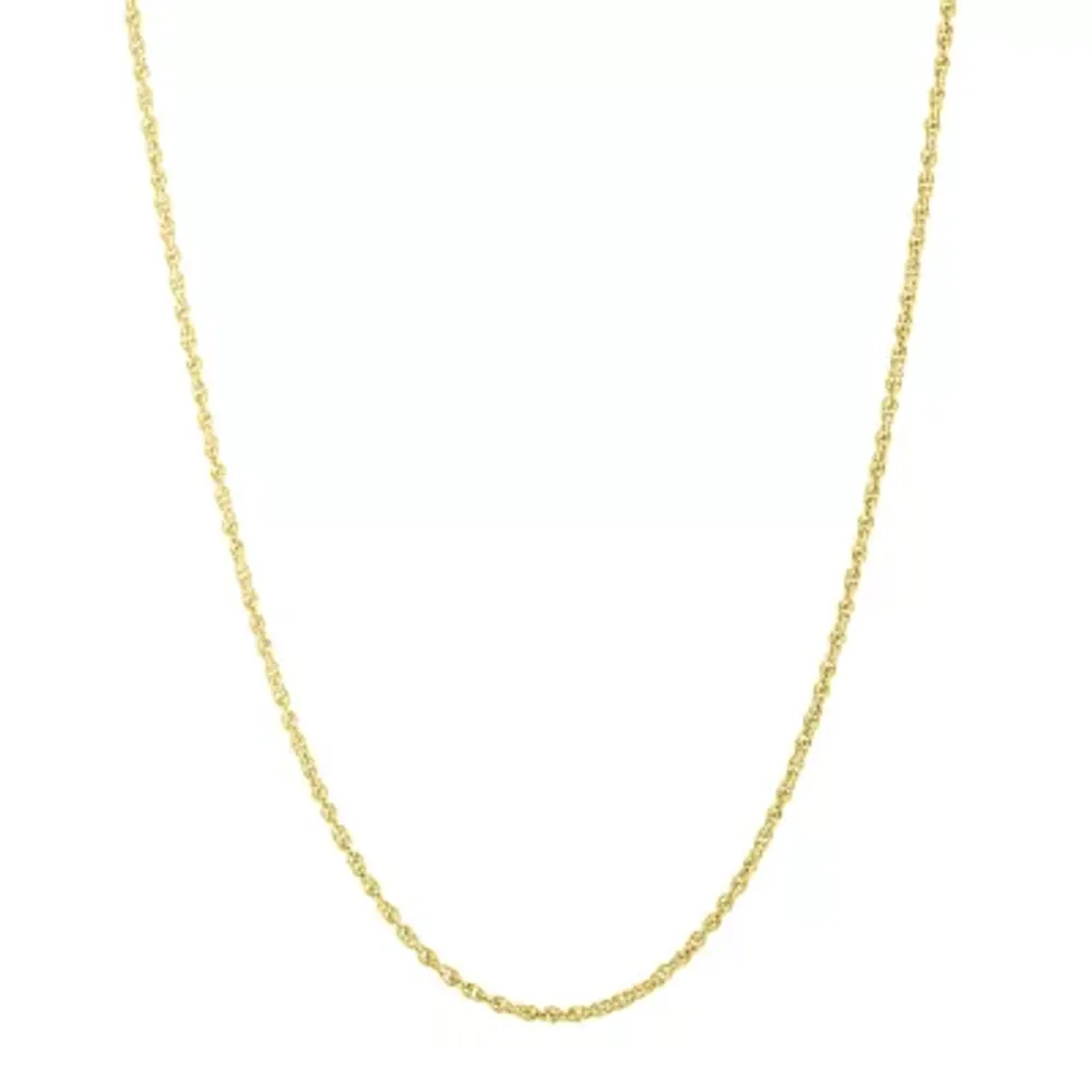 Silver Treasures Made In Italy Womens 14K Gold Over Silver 18 Inch Rope Chain Necklace