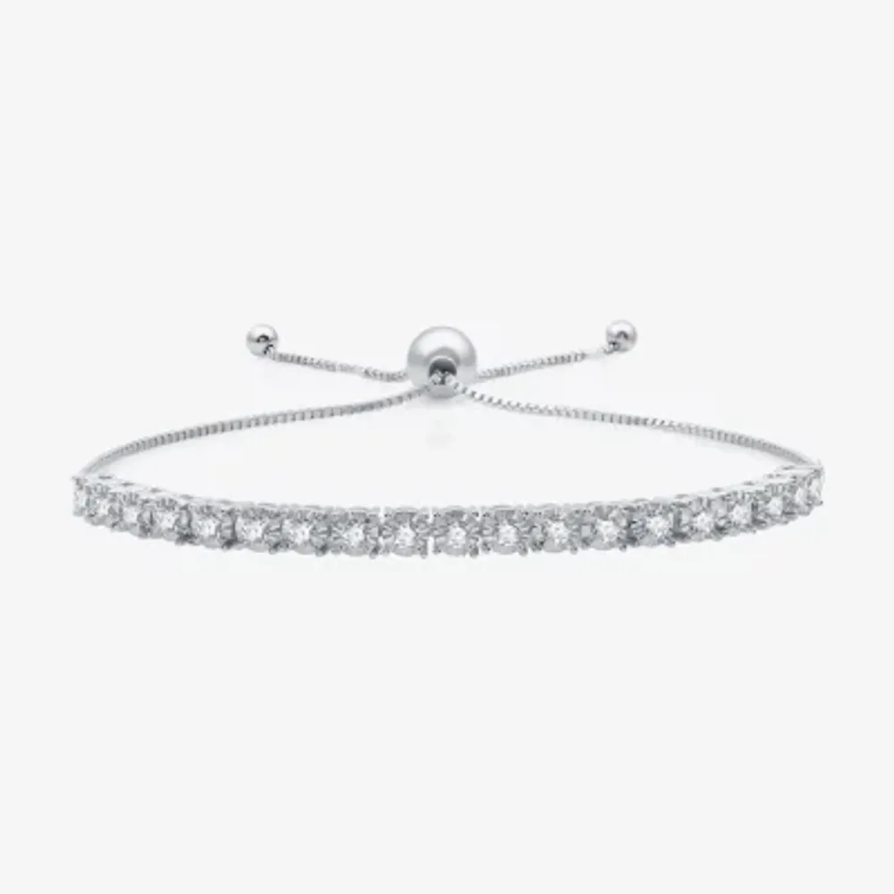 (G/ Si1-Si2) Womens 1 CT. T.W. Lab Grown Diamond Sterling Silver Bolo Bracelet