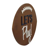 Nojo Lets Play Football Wood Wall Art