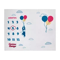 Universal Curious George Baby Milestone Blanket