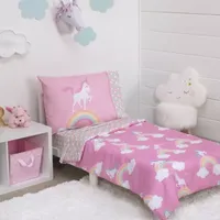Nojo Unicorn And Rainbow 4-pc. Toddler Bedding Set
