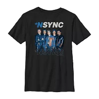 Little & Big Kid Boys Crew Neck Short Sleeve Regular Fit NSYNC Graphic T-Shirt
