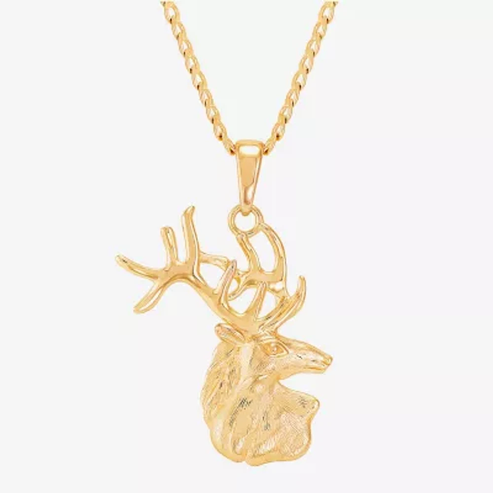 Deer Womens 14K Gold Over Silver 22 Inch Pendant Necklace