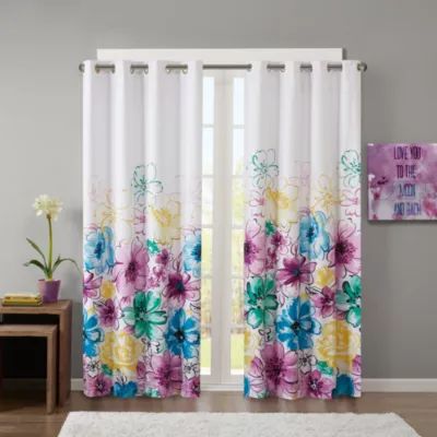 Intelligent Design Ashley 50"W X 84"L Total Grommet Top 100% Blackout Single Curtain Panel