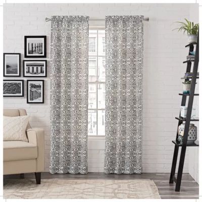 Pairs To Go Brockwell Rod Pocket Light-Filtering Set of 2 Curtain Panel