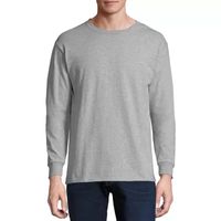 Hanes Mens Crew Neck Long Sleeve Active T-Shirt