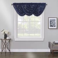 Max Blackout Mystique Embroidery Rod Pocket Waterfall Valance