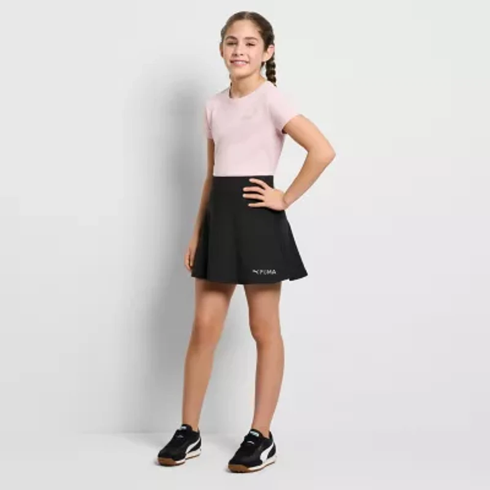 PUMA Big Kid Girls Moisture Wicking Knit Skort