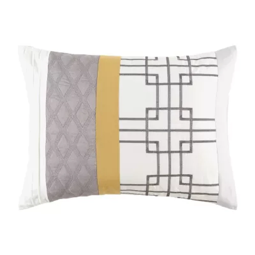 Eden & Oak Tyler 10-pc. Geometric Embroidered Comforter Set