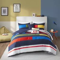 Urban Habitat Kids Emmett 5-Pc Stripes 100% Cotton Comforter Set with Decorative Pillows
