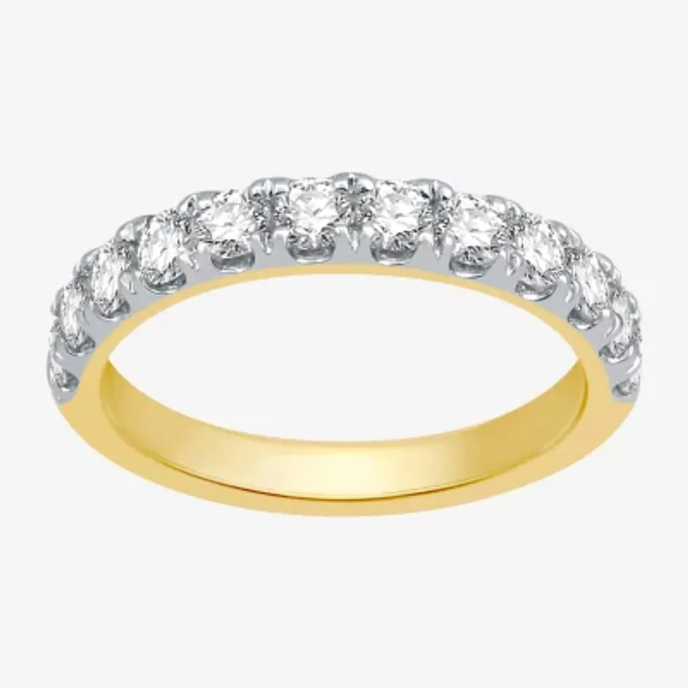 (H-I / I1) Womens 3MM 1 CT. T.W. Lab Grown White Diamond 10K Gold Wedding Band