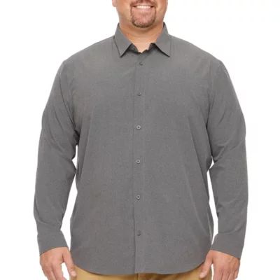 Stylus Mens Long Sleeve Regular Fit Big and Tall Button-Down Shirt
