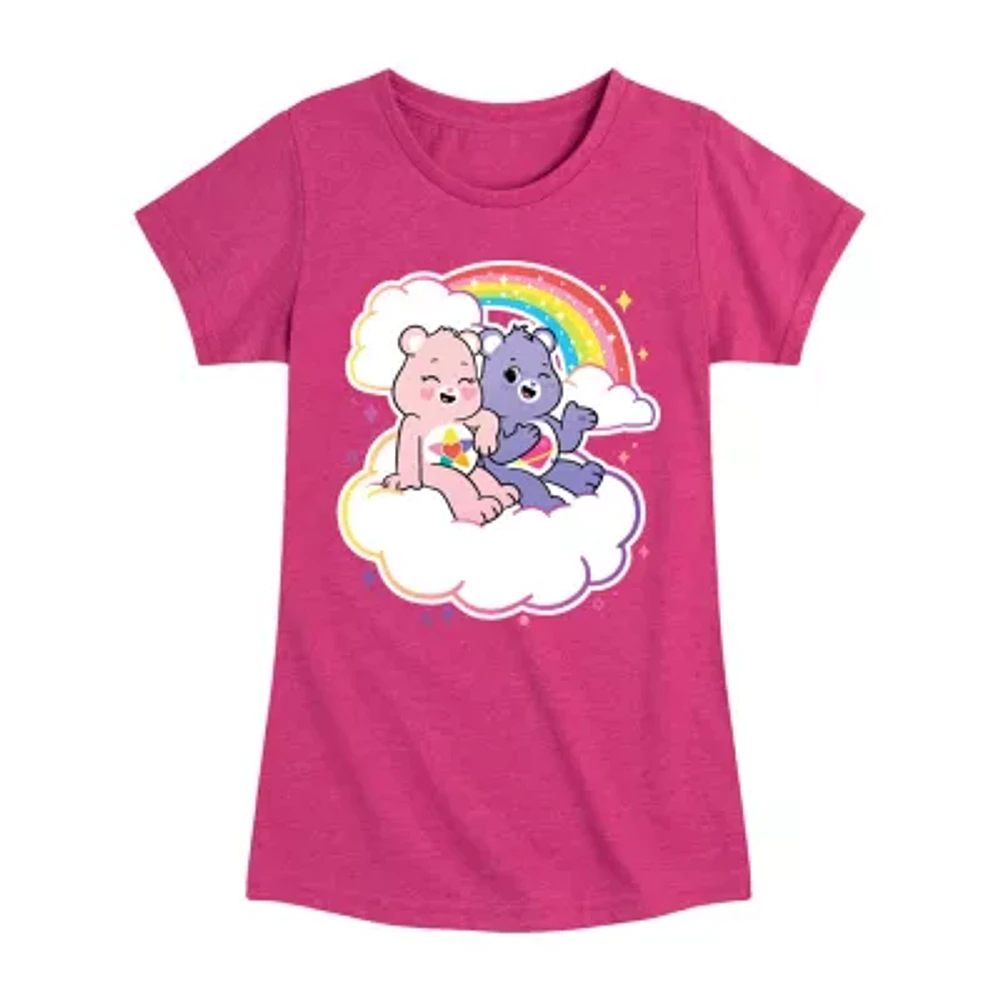 Big Kid Girls Crew Neck Short Sleeve Care Bears T-Shirt