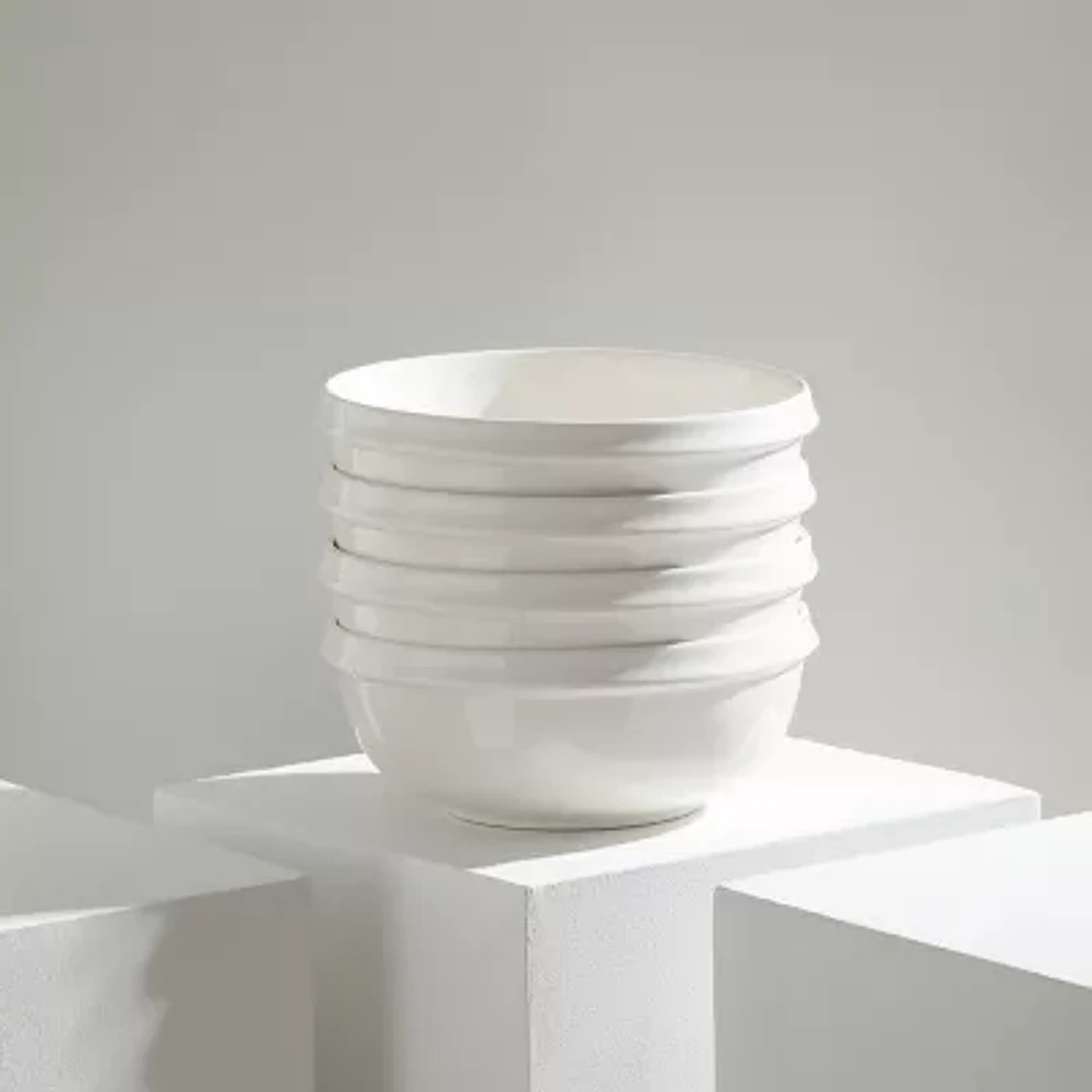 Stone + Lain Verso 4-pc. Porcelain Cereal Bowl