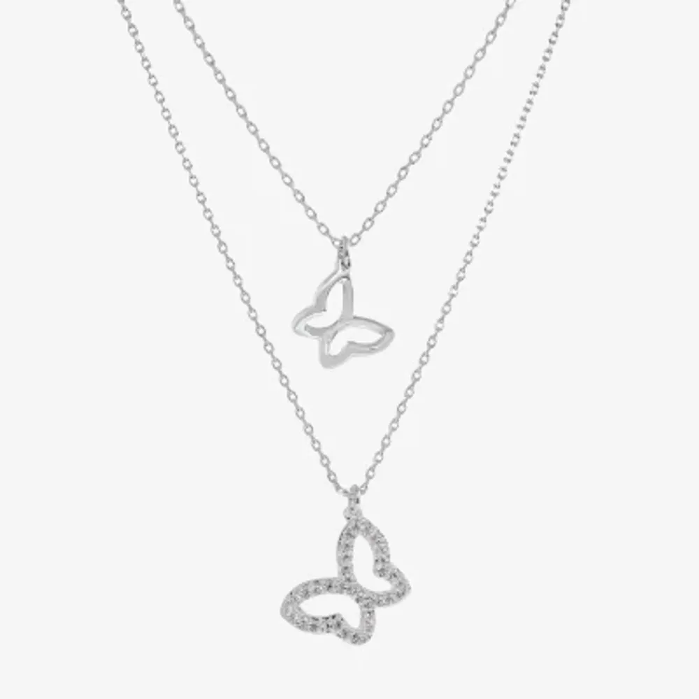 Sparkle Allure Womens Cubic Zirconia 16 Inch Strand Necklace