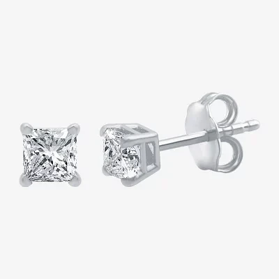 Everstar 1/2 CT. T.W. Lab-Grown (G / SI1-SI2) Diamond Princess-cut Stud Earrings 10K or 14K Gold