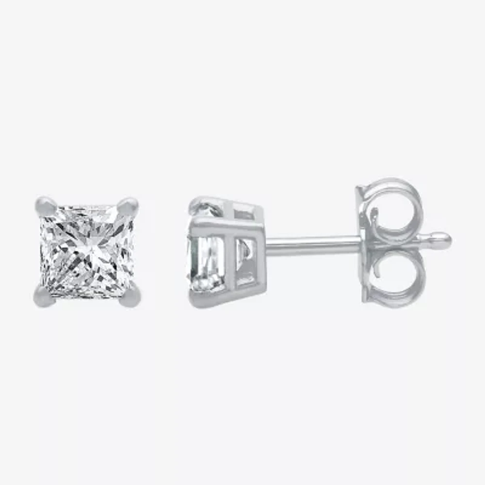Everstar 1/2 CT. T.W. Lab-Grown (G / SI1-SI2) Diamond Princess-cut Stud Earrings 10K or 14K Gold