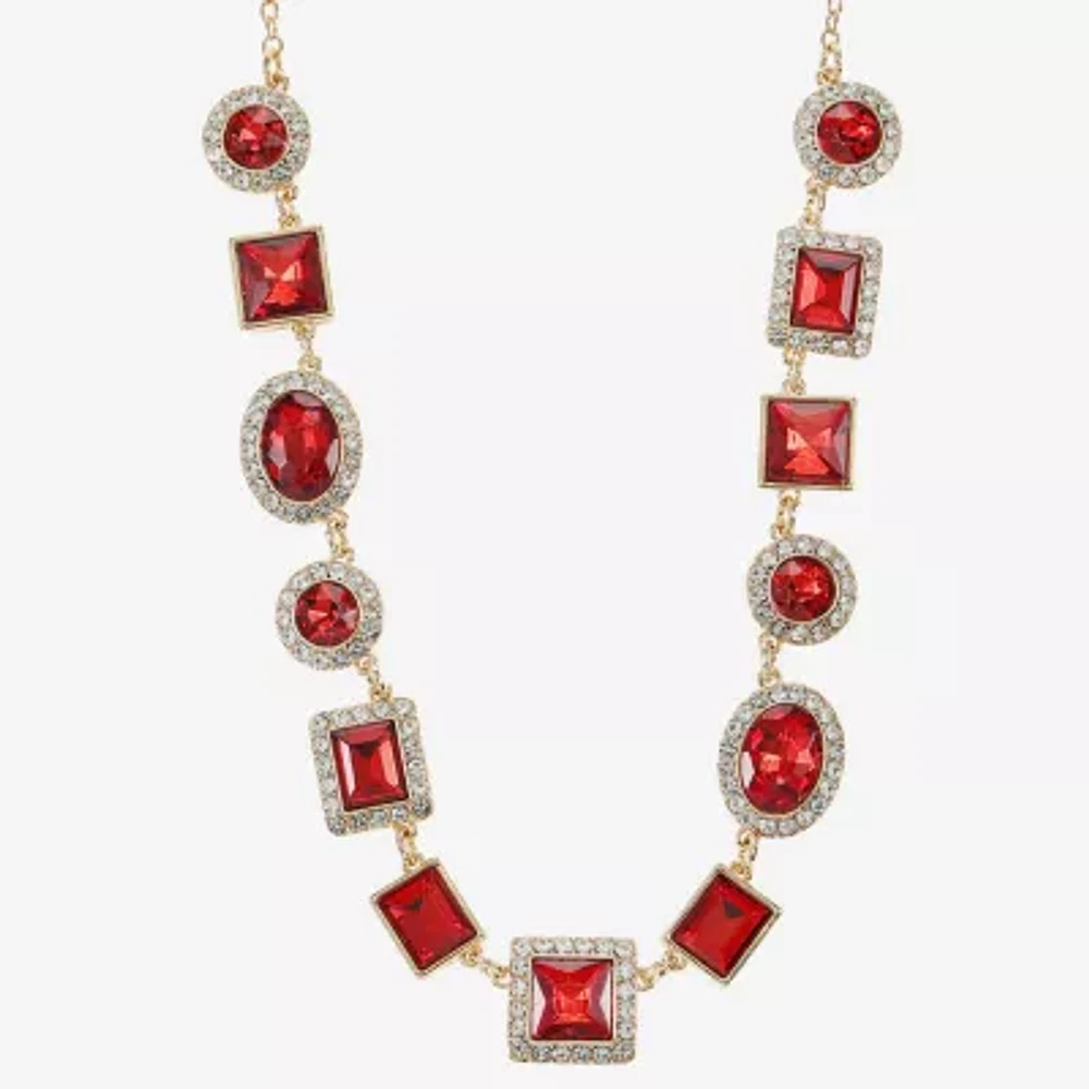 Monet Jewelry Halo Womens 17 Inch Collar Necklace