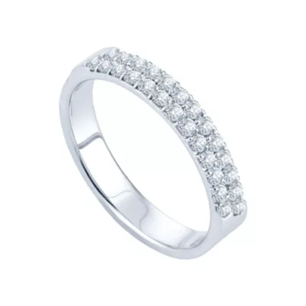 1/2 CT.T.W. Natural Diamond Band 14K White Gold