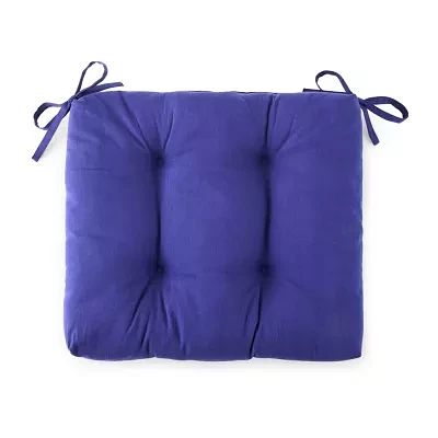 Turquoise Sun Solid Ink Patio Seat Cushion