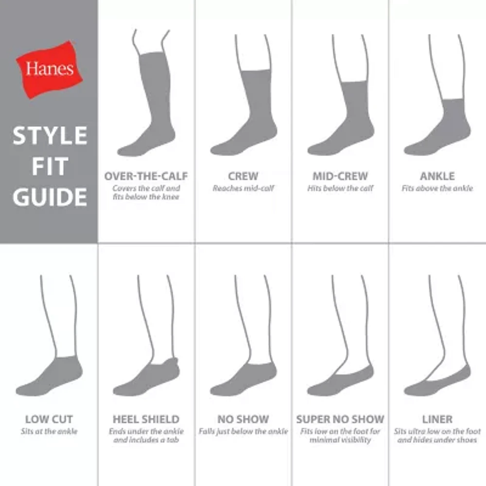 Hanes Ultimate Mens 6 Pair Crew Socks