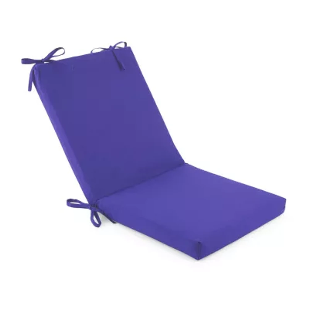 Turquoise Sun Solid Ink Patio Chair Cushion