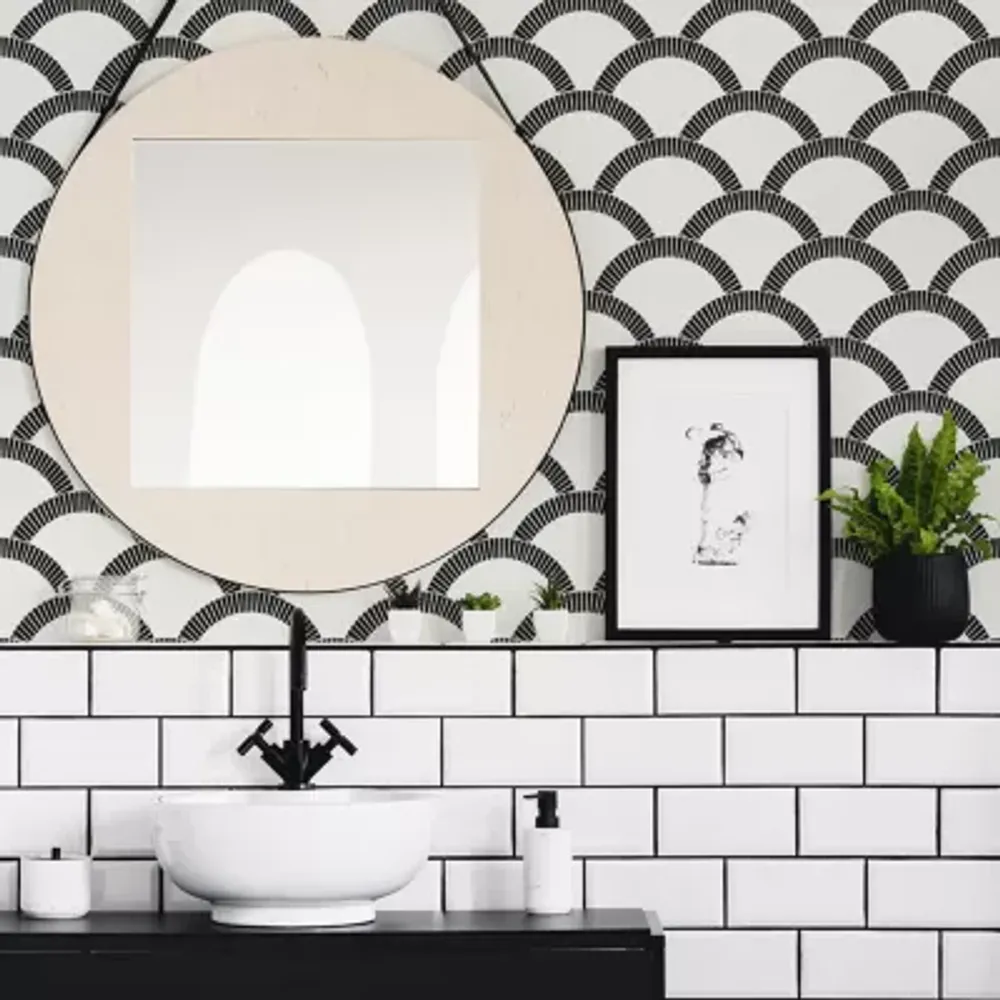 Tempaper Mosaic Scallop Peel & Stick Wallpaper