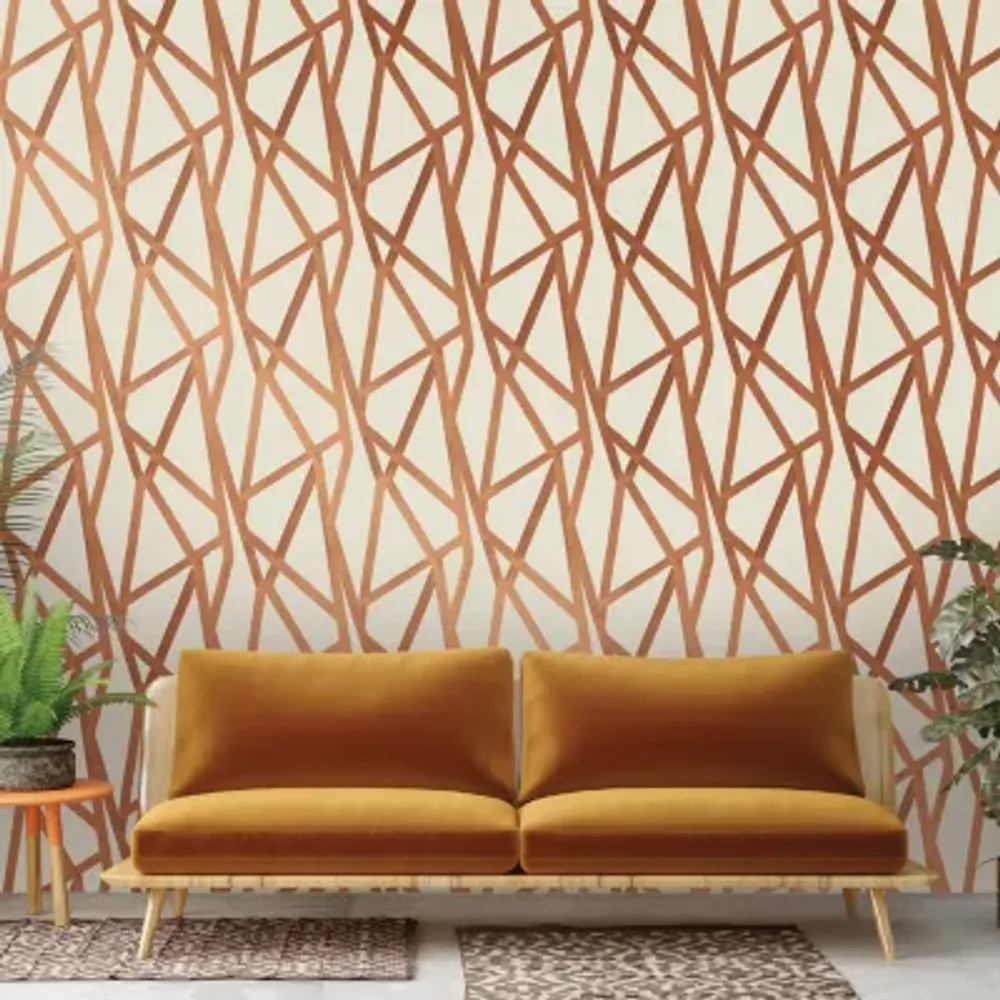 Tempaper Intersections Bronze Peel & Stick Wallpaper