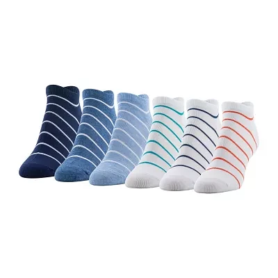 Gold Toe Thin Stripe Womens Multi-Pack 6 Pair Liner Socks