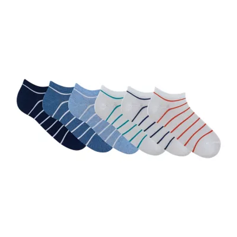 Gold Toe Thin Stripe Womens Multi-Pack 6 Pair Liner Socks