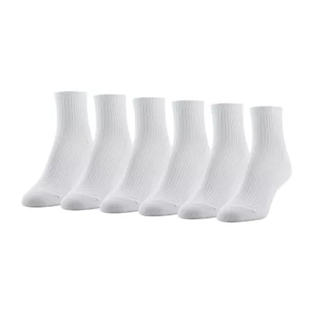 Gold Toe Simple Rib Womens Multi-Pack 6 Pair Quarter Ankle Socks