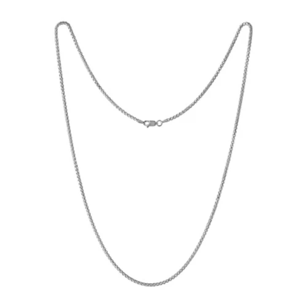Made in Italy Mens Sterling Silver 30 Inch Box Chain Necklace
