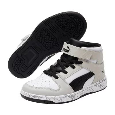 PUMA Rebound Mid Layup Marble Little Kid Boys Basketball Shoes