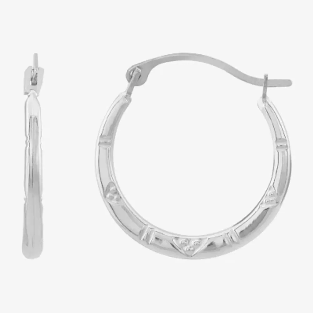 Womens 10K Gold 18mm Hoop Earrings