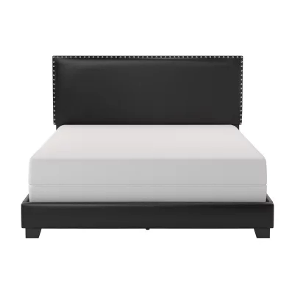 Gayle Nailheadtrim Upholstered Rectangular Bed