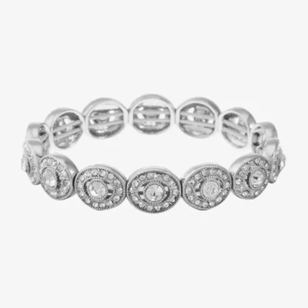 Monet Jewelry Silver Tone Womens Stretch Bracelet