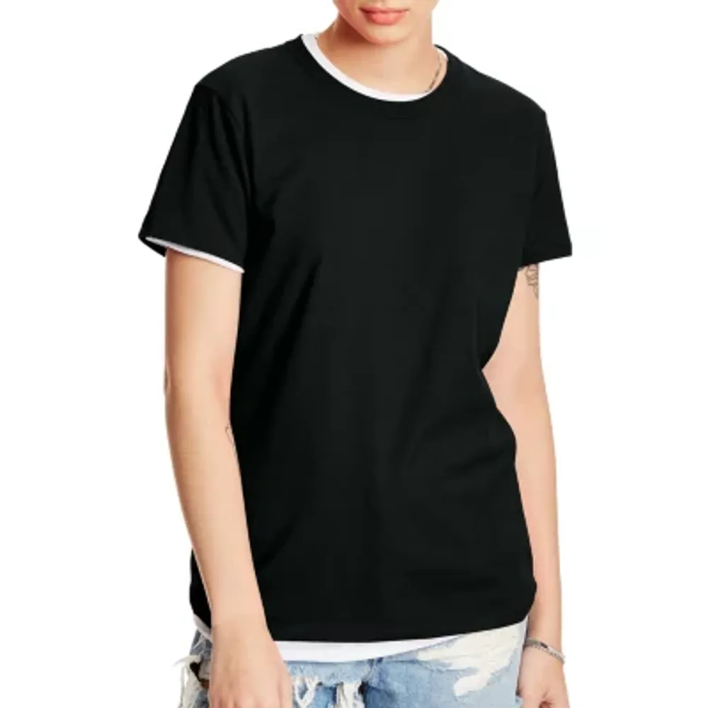 Hanes Womens Crew Neck Short Sleeve Active T-Shirt