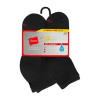 Hanes Ultimate Bonus Pack Mens Multi-Pack 13 Pair Quarter Ankle Socks