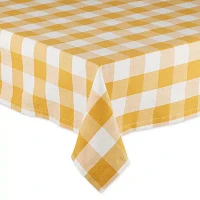 Design Imports Honey Gold Buffalo Check Tablecloth