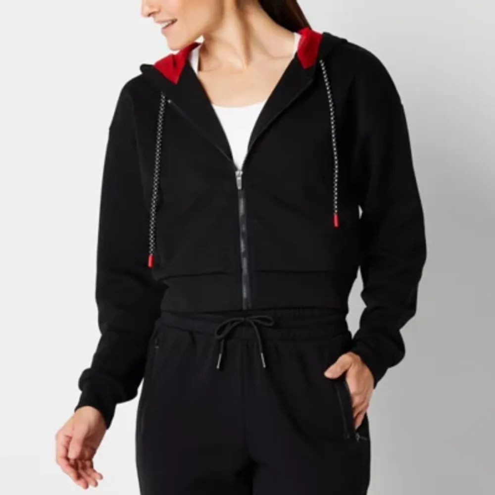 Sports Illustrated Womens Long Sleeve Zipper Active Hoodie