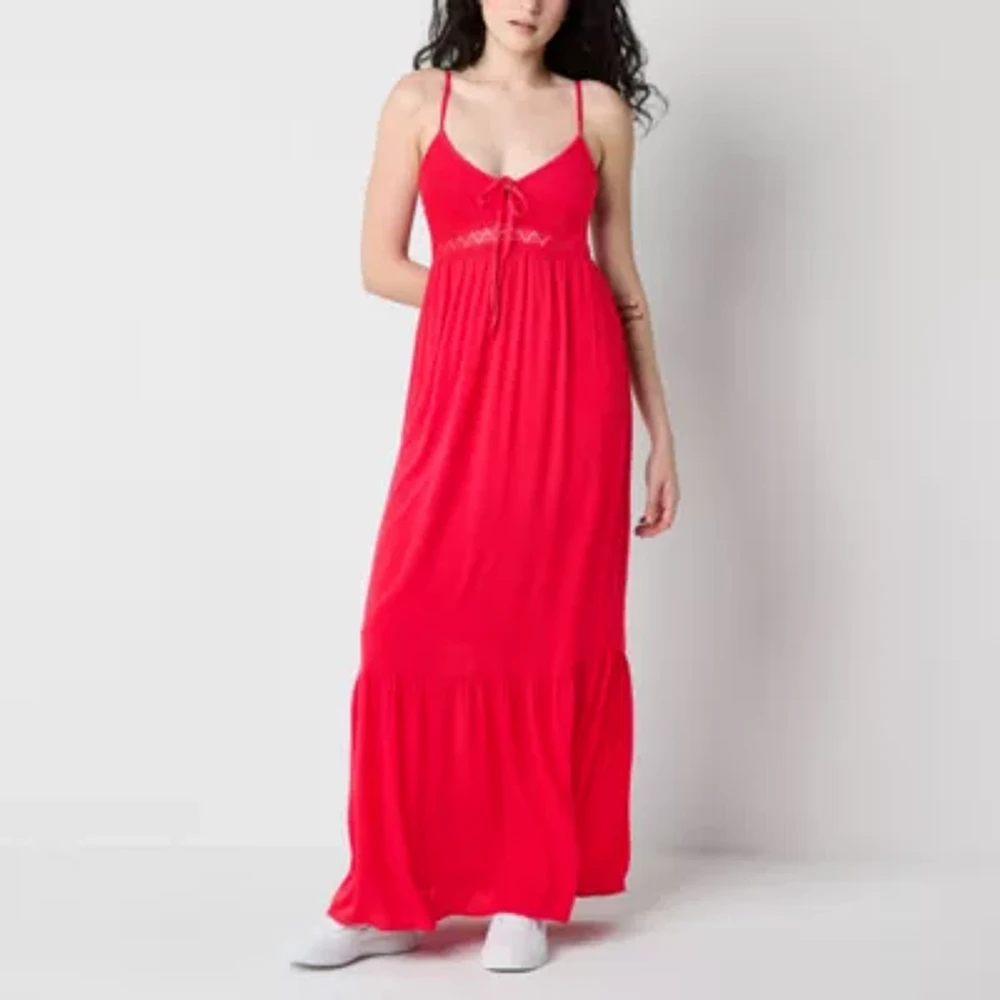 Arizona Womens Sleeveless Juniors Maxi Dress
