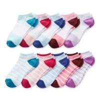 Thereabouts Little & Big Kid Girls Multi-Pack 10 Pair Low Cut Socks