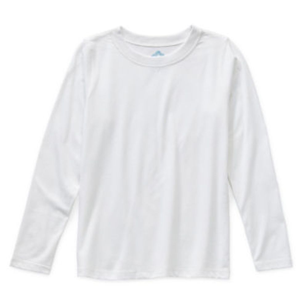 Thereabouts Little & Big Kid Boys Easy-on + Easy-off Sensory Friendly Crew Neck Long Sleeve Adaptive T-Shirt
