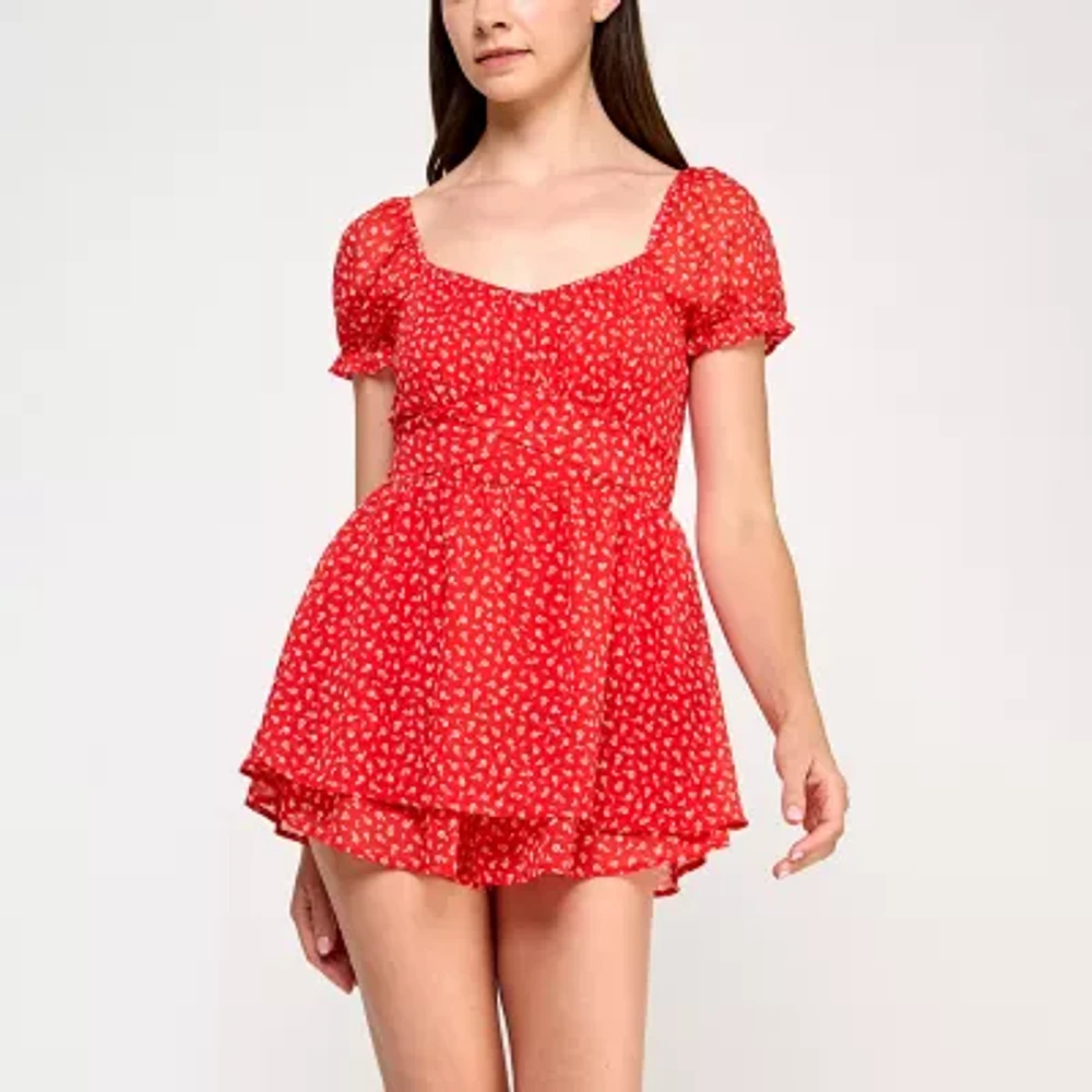 Trixxi Womens Short Sleeve Juniors Romper